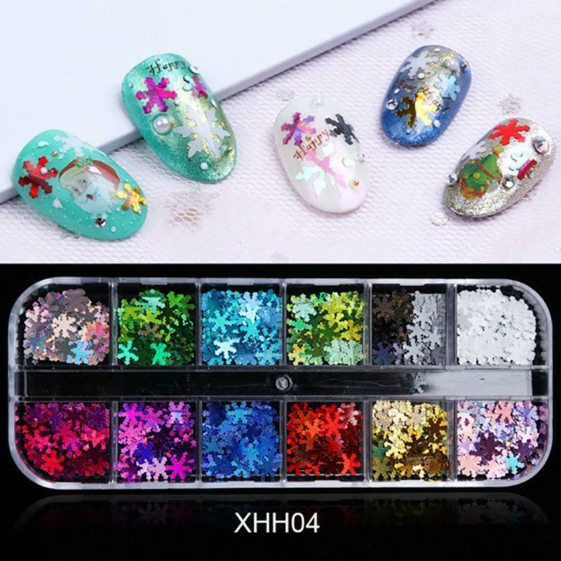 Glitter Snow Fireworks Christmas Foils Transfer Nail Supply Nail Decorations