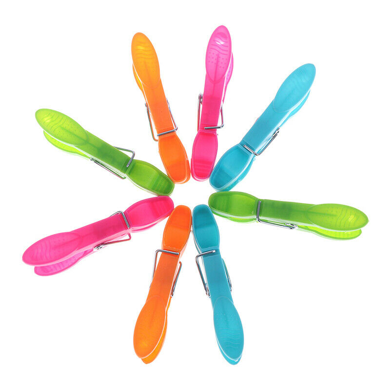24Pcs Laundry Clothes Pins Hanging Pegs Clips Plastic Clothespins  Hangers T TL