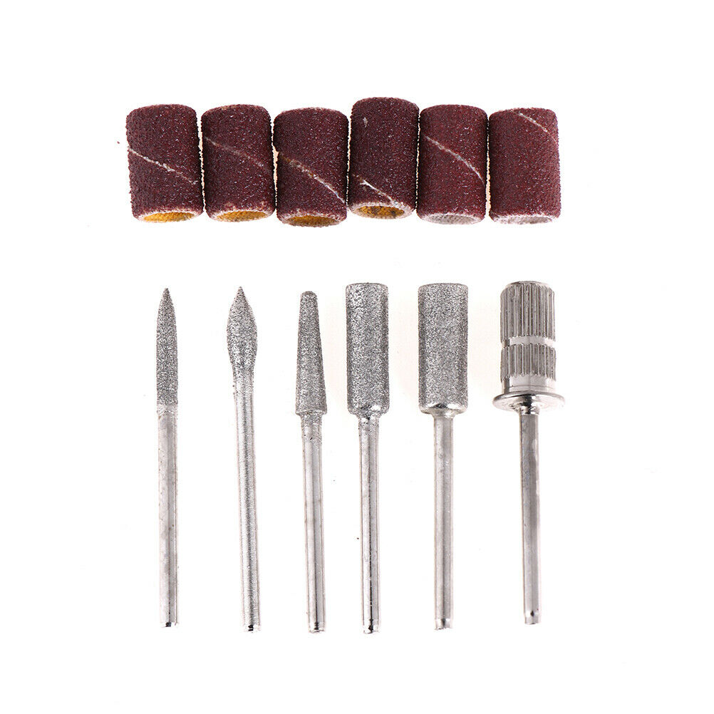 Nail Electric Drill Bits Sanding Bands File Set Filing Pedicure Manicure E N NC