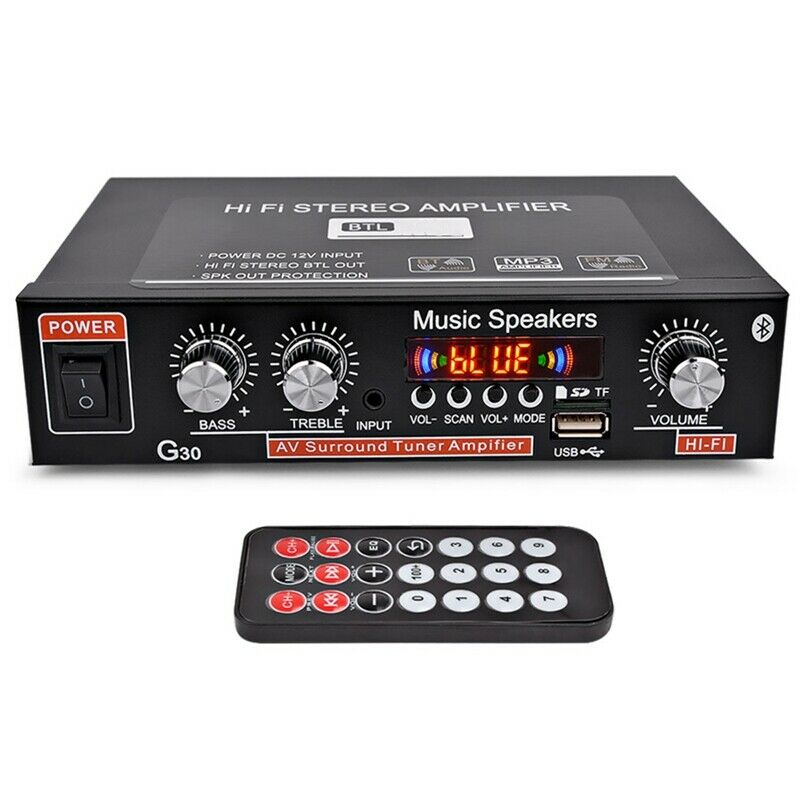 G30 Audio Amplifier Amplificador Digital Home Power Bluetooth Hifi Stereo SubwO3