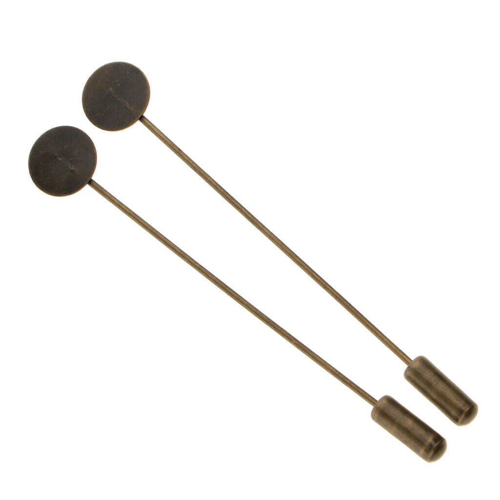 20pcs Lapel Pin Stick Blank Base Tray Pad Brooch for Suit DIY Crafts Jewelry