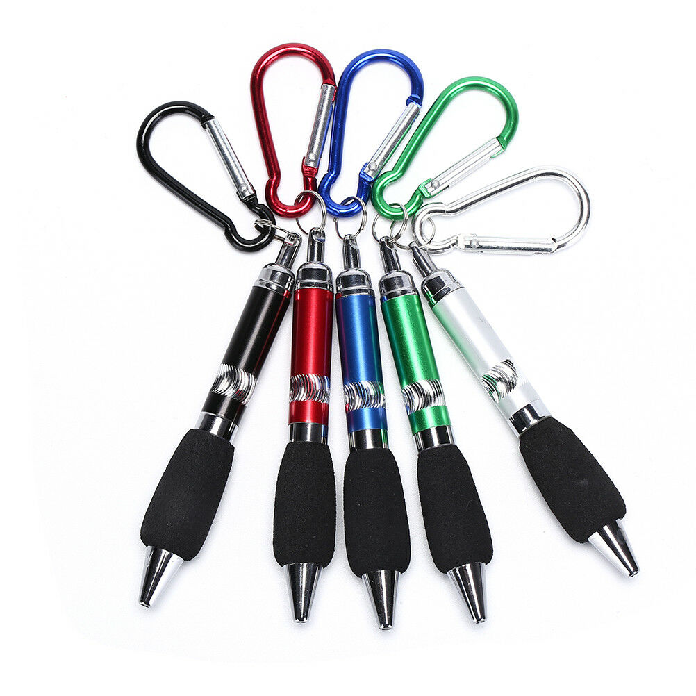 1pc 0.7mm golf pen recording Score with Carabiner length 16CM random col.l8