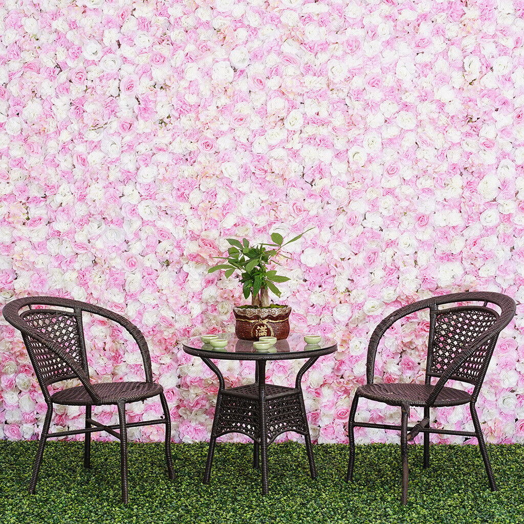 Artificial Flower Wall Panel Wedding Home Garden Venue Wall Hanging Backdrop
