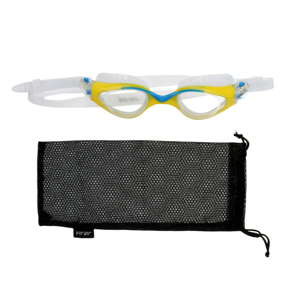 Kids UV Protection Silicone Swimming Goggles Anti-fog Swim Glasses Yellow