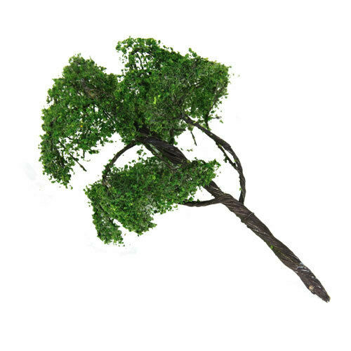 2Pc Metal Wire 12cm Green Tree Models HO 1:75 Layout for Park Garden Scenery