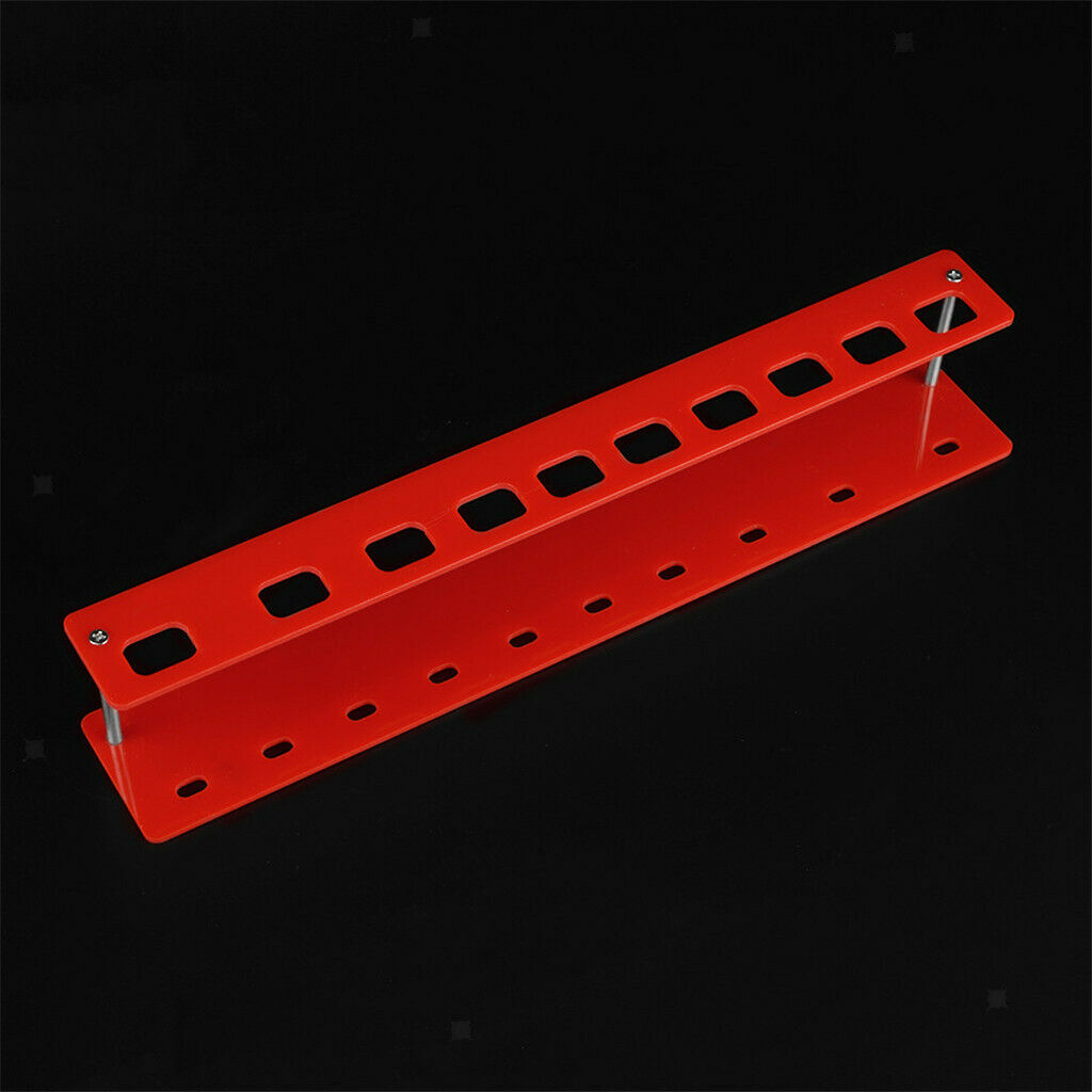 10 Holes Makeup Brushes Pencil Pen Display Stand Rack Organizer Holder Red