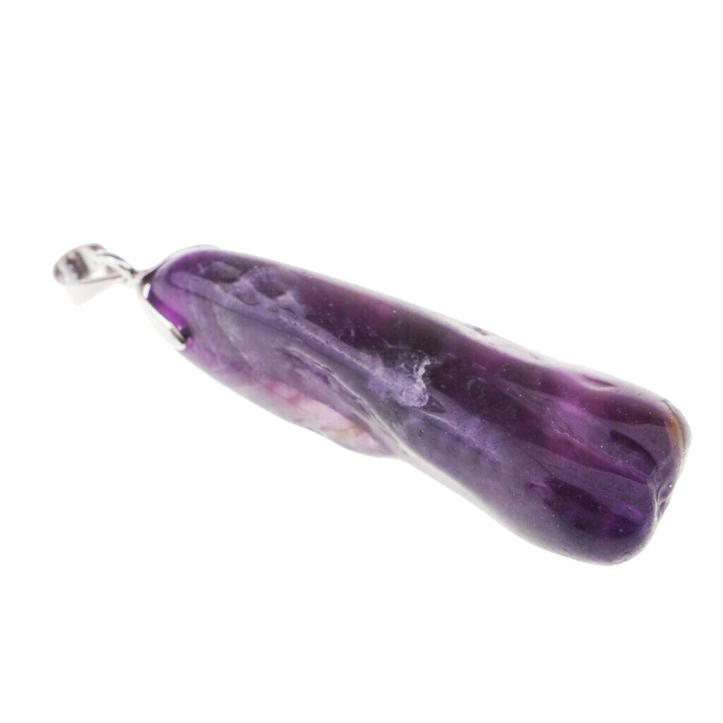 Natural Amethyst Pendant Energy Crystal Stone for Jewelry Making Accessories