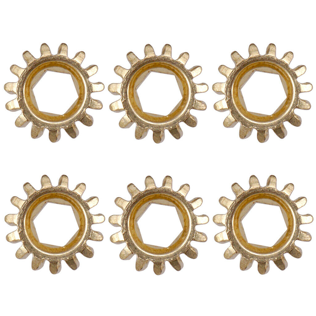 6 Pcs. Hexagon Tuning Pegs Machine Heads Gear / Gears For Guitar, 1:15