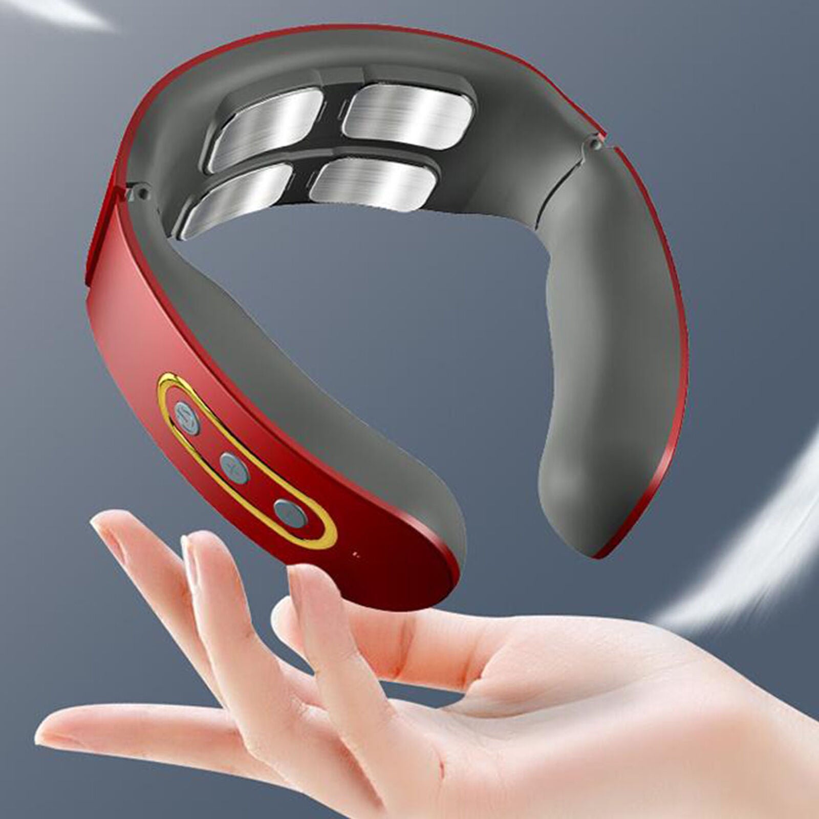 Rechargeable Electric Cervical Neck Massager Relax Heated Body Musle Relief Pain