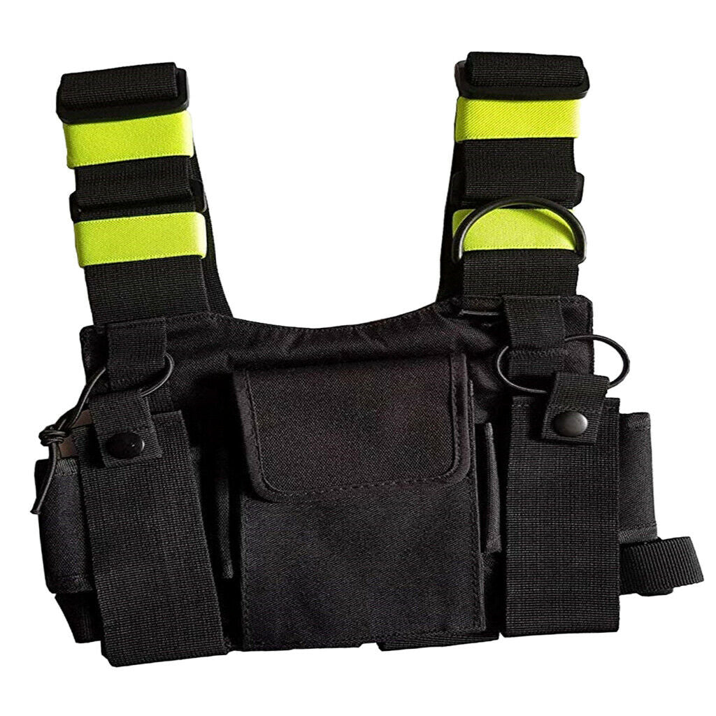 Two Way Radio Chest Harness Bag Fluorescence bankCard Holder