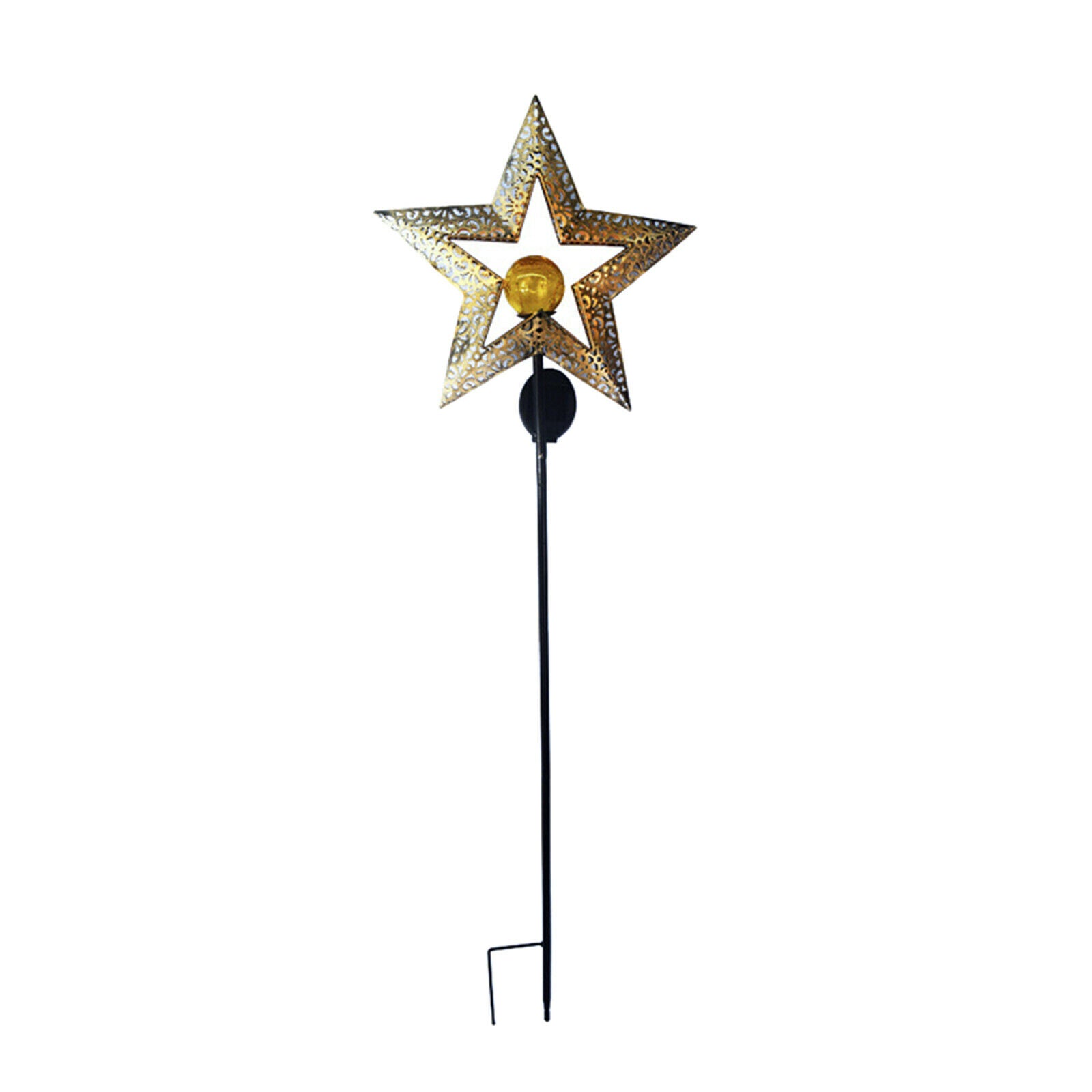 Garden Solar Lights Outdoor Iron Metal Star Stake Light Yard for Patio