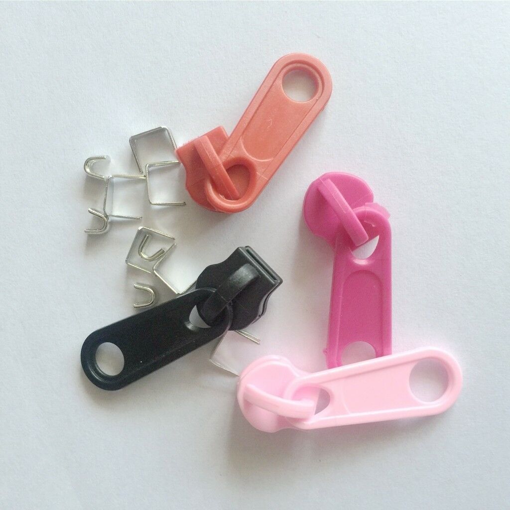 22 Pieces Zipper Fix Repair Kit Zip Slider Stop Rescue Replacement 4 Colors