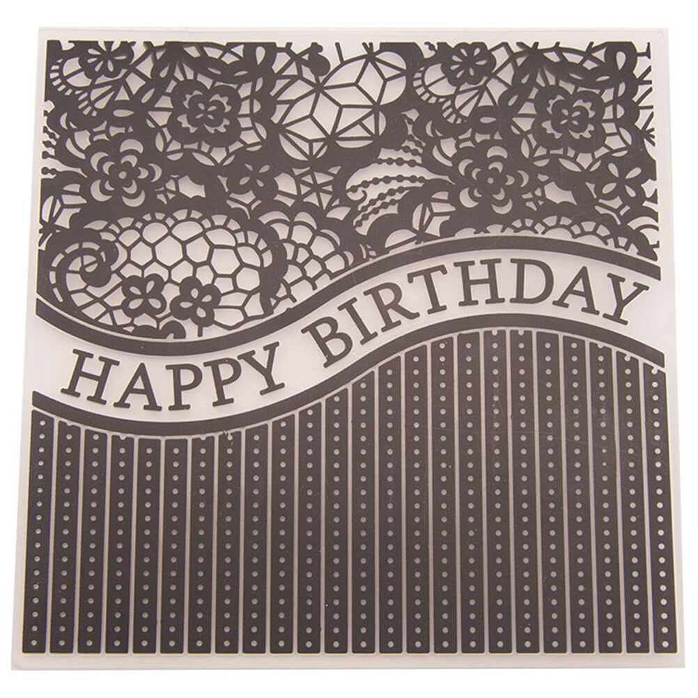 birthday Embossing folders Plastic Embossing Folder For Scrapbooking DI.l8