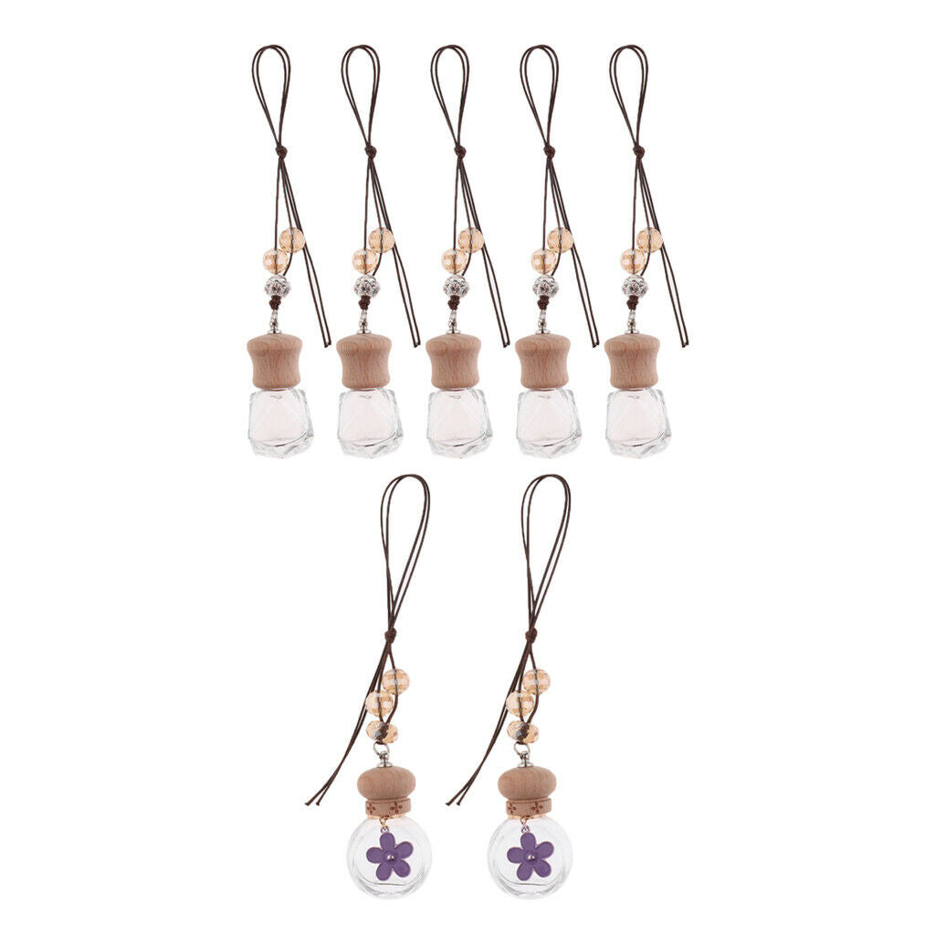 7Pack Decorative Car Hanging Perfume Bottle for Room Car Hanging Ornament