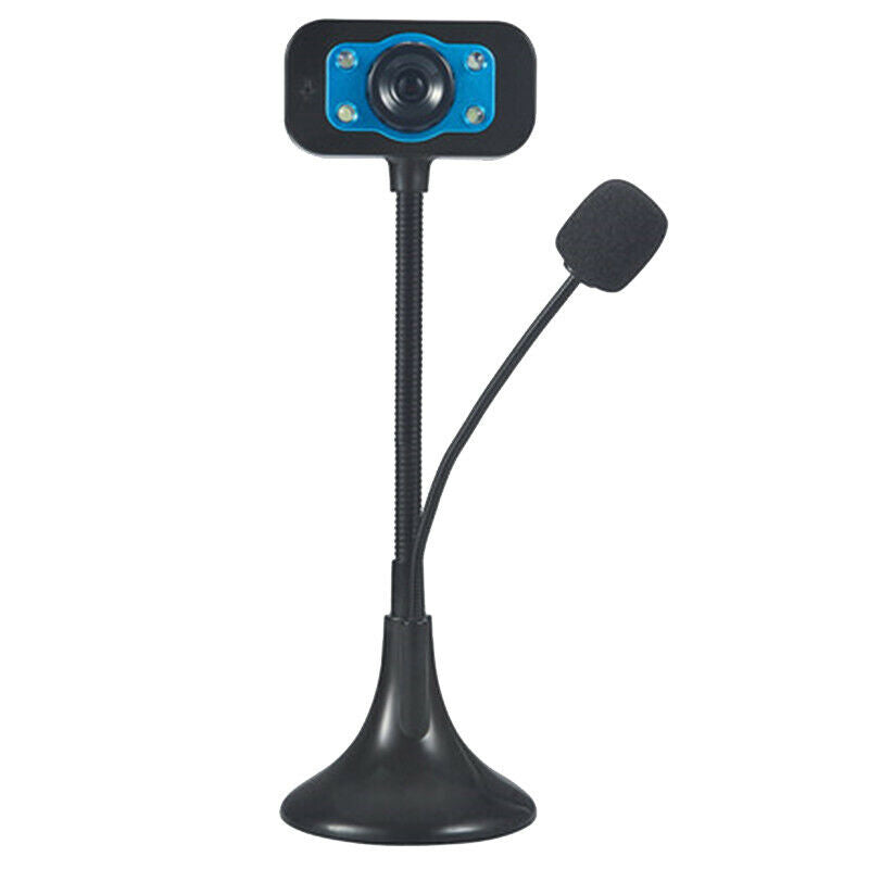 2X(Web Camera USB High Definition Webcam 4 Led Web Cam with MIC Desktop forU9R8)