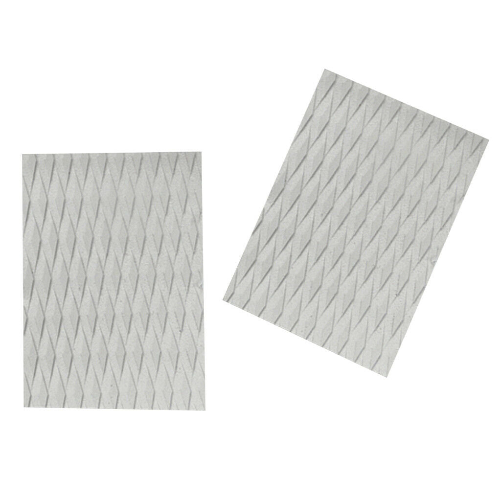 2 Pieces EVA Traction Pads Surf Deck Grip for Surfboard / Kiteboard Grey