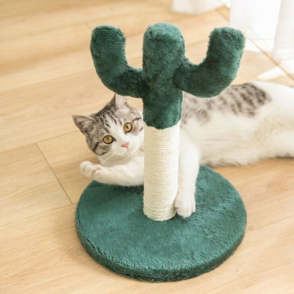38cm Cactus Shape Cat Scratching Post Sisal Rope Wrapped Scratcher Poles