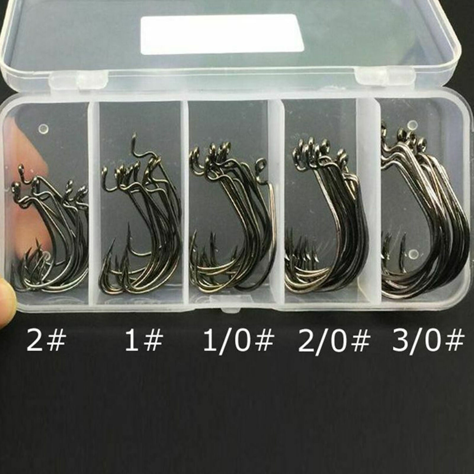 51Pcs Fishing Hooks High Carbon Steel Worm Senko Bait Jig Fish Hooks with P L7D1