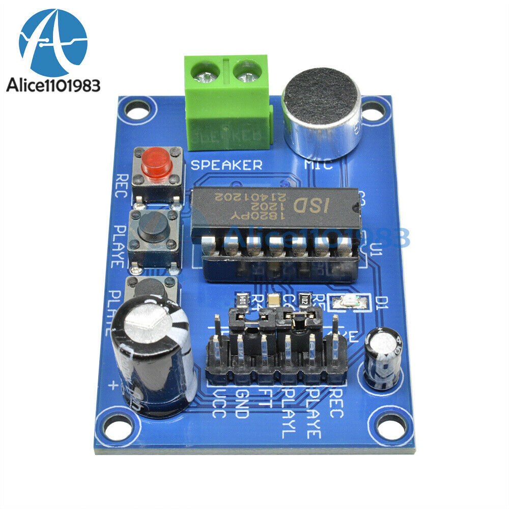 ISD1820 voice board sound recording recorder Playback module on-board microphone