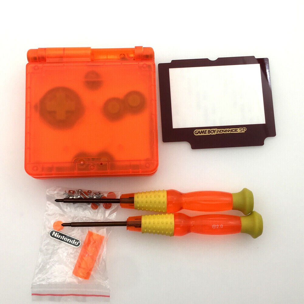 Transparent Orange Housing Cover For Nintendo Gameboy Advance SP GBA SP Shell