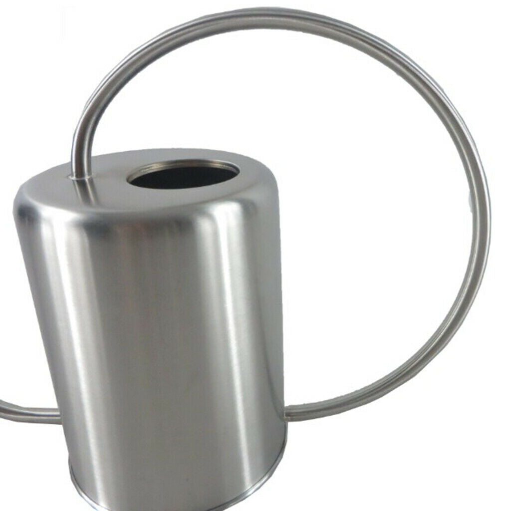 Garden Long Spout Watering Can Small Stainless Cylinder Watering Pot 2000ml
