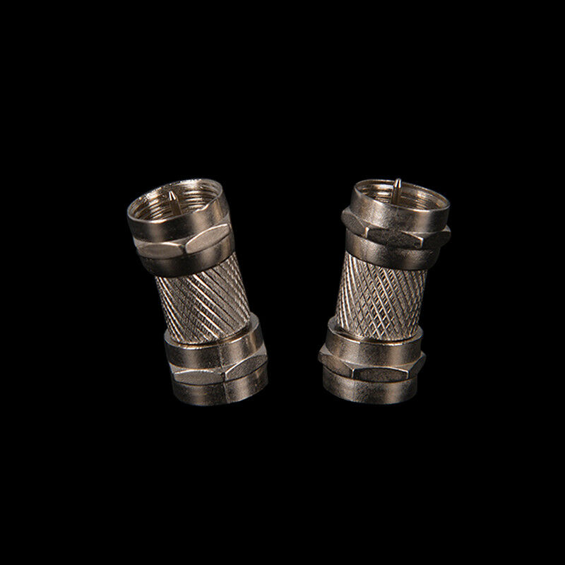 2pcs F type male plug connector socket to RF coax TV aerial female RF ada.l8