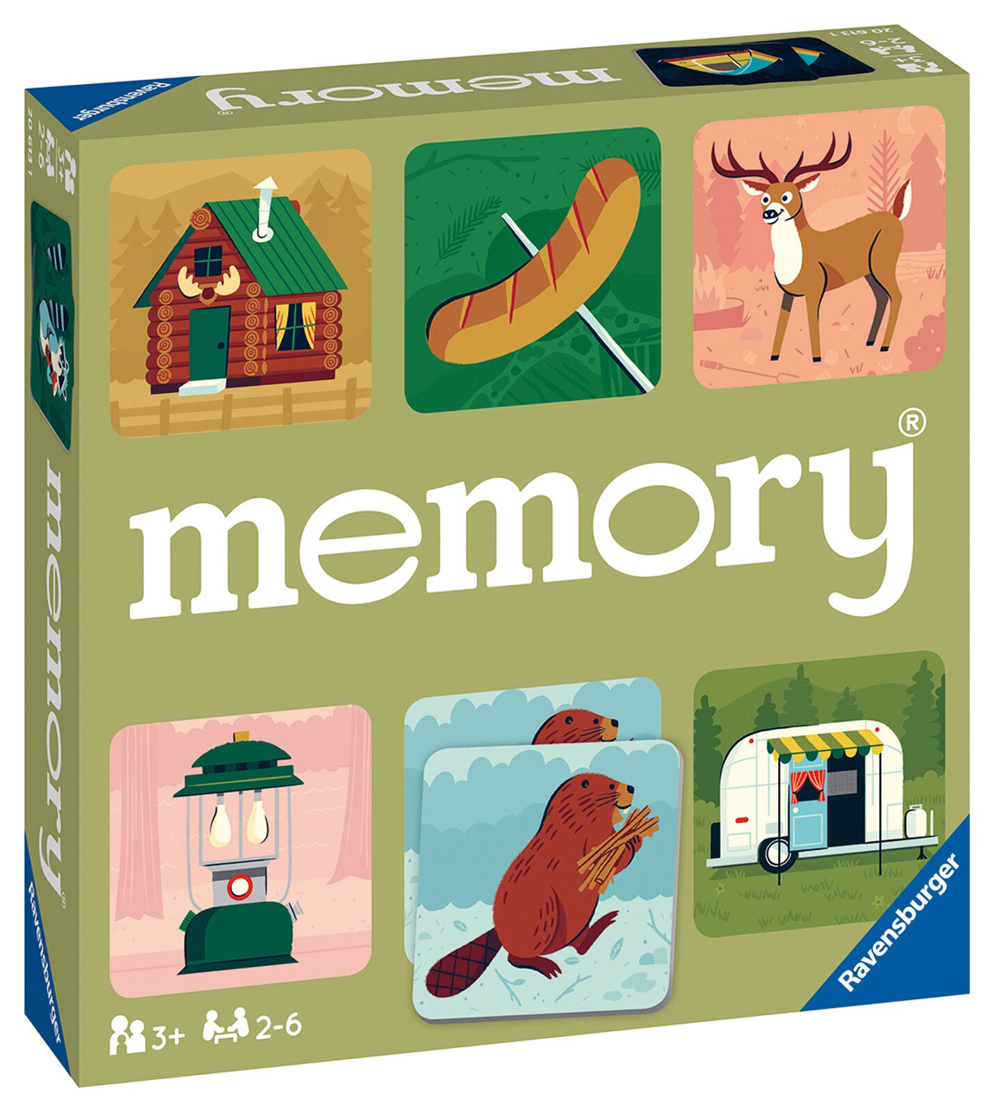 20613 Ravensburger Camping Adventures Large Memory Snap Match Game Children 3yr+