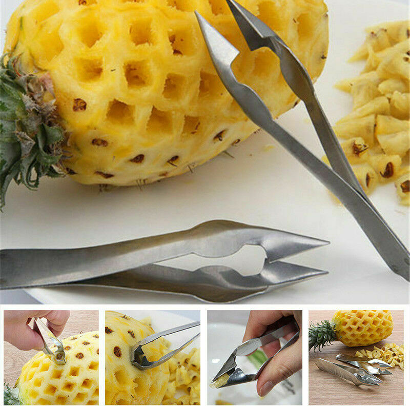 Fruit Pineapple Corer Slicer Peeler Cutter Parer Stainless Kitchen Easy Tool kit