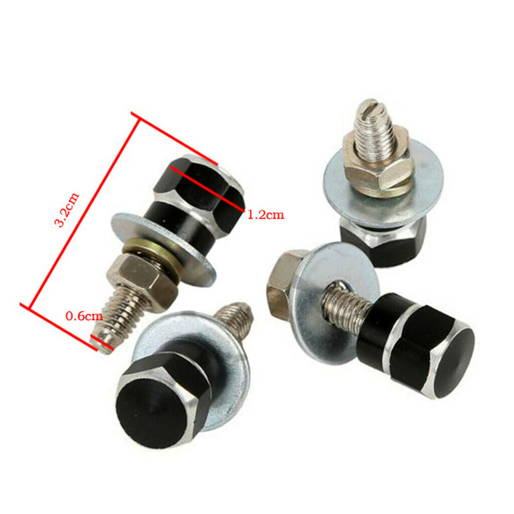 4 Motorbike Aluminum Alloy Hexagon license tag frame Bolts Hanging Fasteners