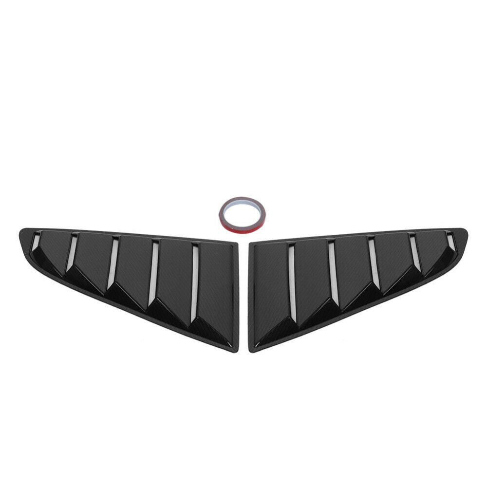 Car Rear Side Window Blinds Quarter Louver Cover For Ford Mustang 15-17 ABS new
