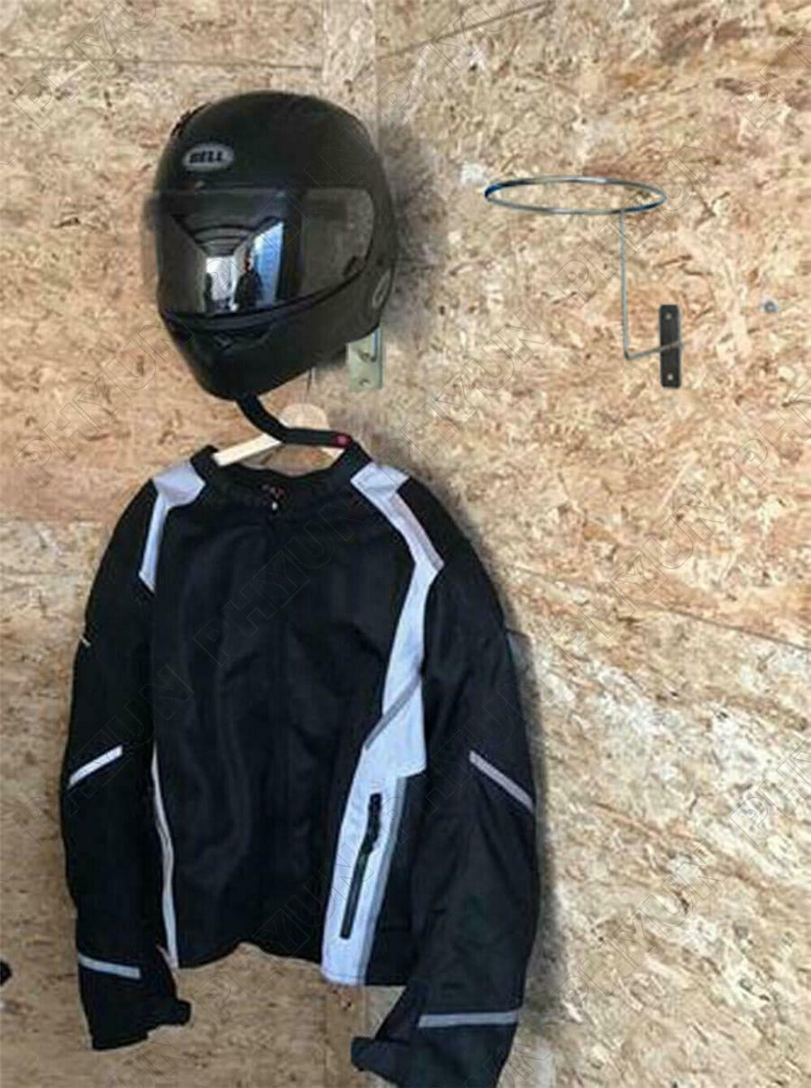 3Pcs Universal Motorcycle Scooter Helmet Holder Hook Helmet Rack Black Steel