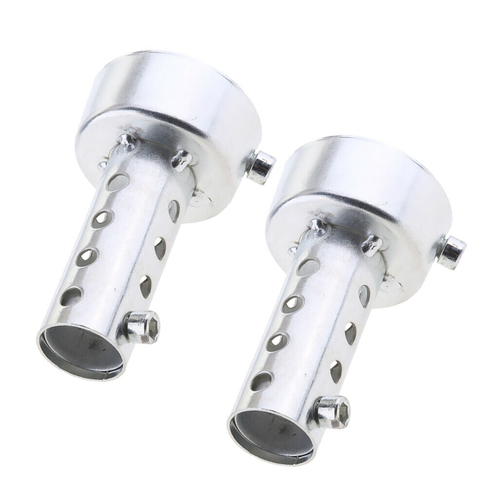 2pcs Adjustable Exhaust Silencer Exhaust Muffler Noise Reducer Exhaust Pipe
