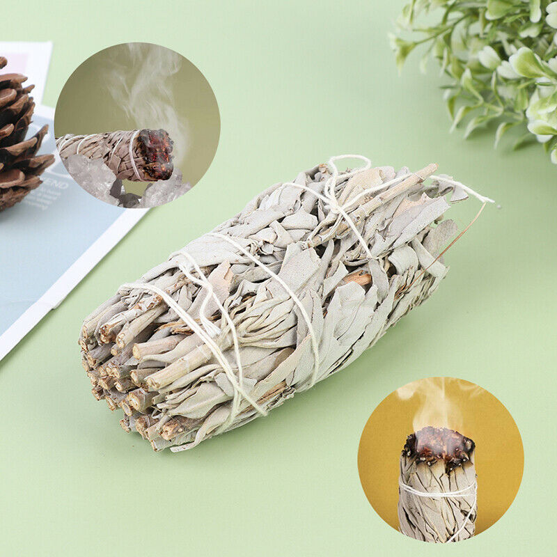 9cm 45g White Sage Smudge Stick Herb House Cleansing Negativity RemovalMBUS FG