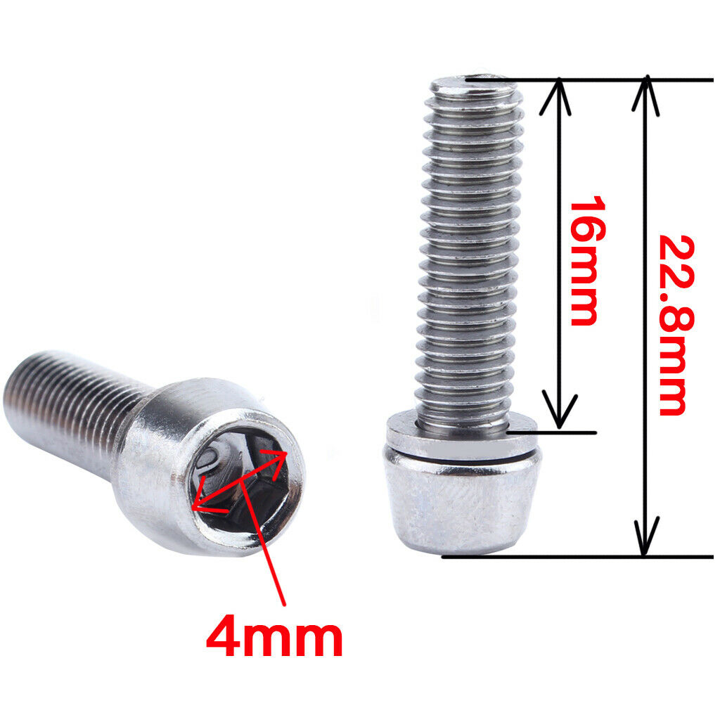 8pcs Road Bicycle Handleset Stem Screw Aluminum Alloy M5 M7 Bolts