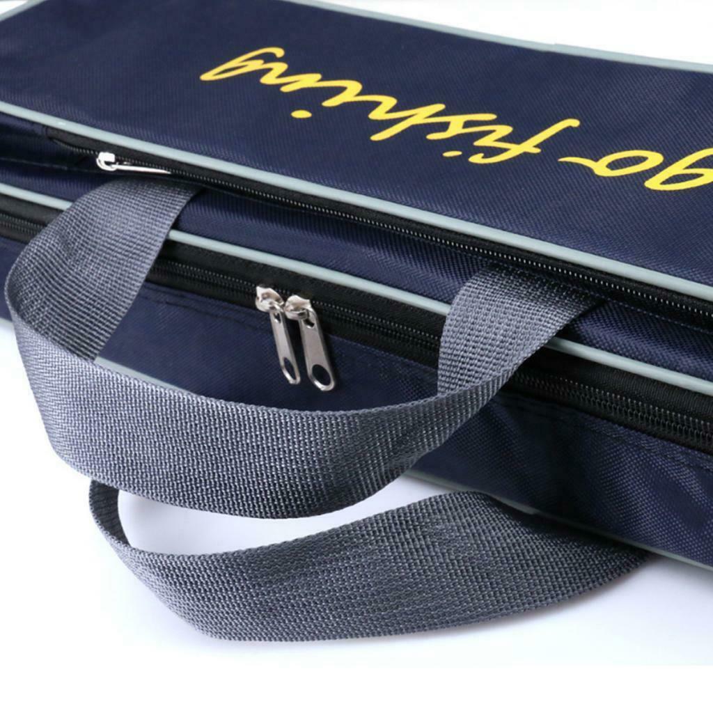 Large Capacity Portable Fishing Rod Reel Case Dustproof with Double Zippers