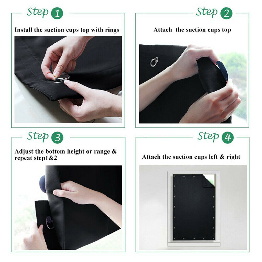 Room Darkening Anti UV Paper Shade Blind Curtain 77.95x51.18inch. - Black