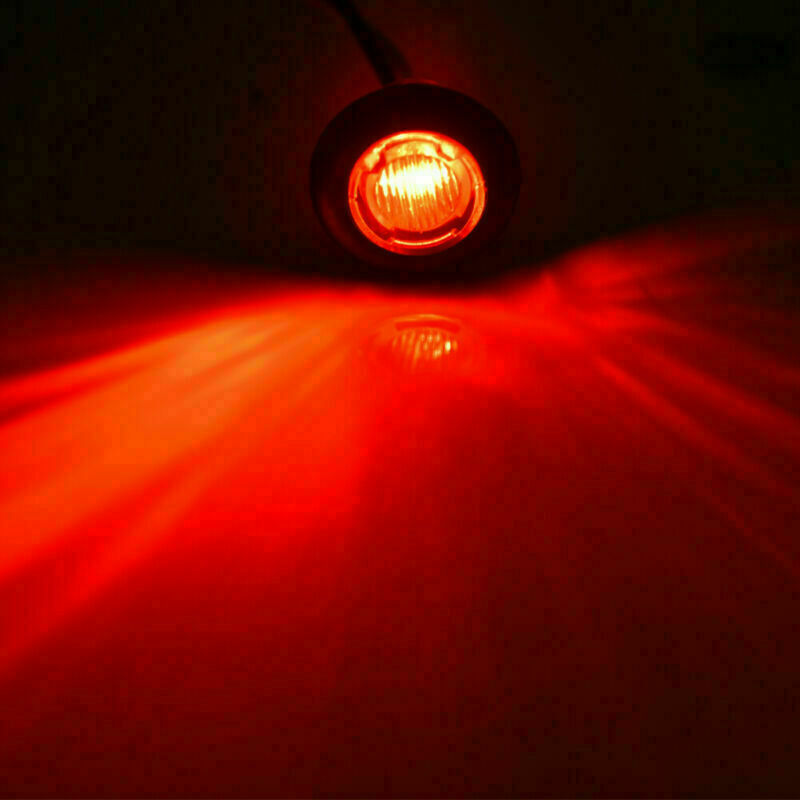 20 x 3/4" Red+Amber Led Clearance Side Marker Light fit Truck Trailer RV Light