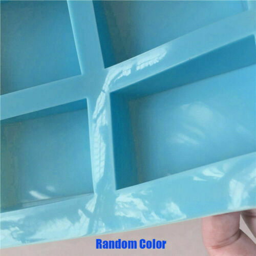 6 Cavity Plain Rectangle Soap Mold Silicone Craft DIY Making Homemade Cake Tool