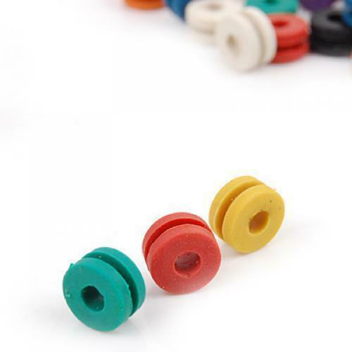 Lots 200 3mm Colorful Rubber Tattoo Needles Grommets Nipples Tattoo Armature