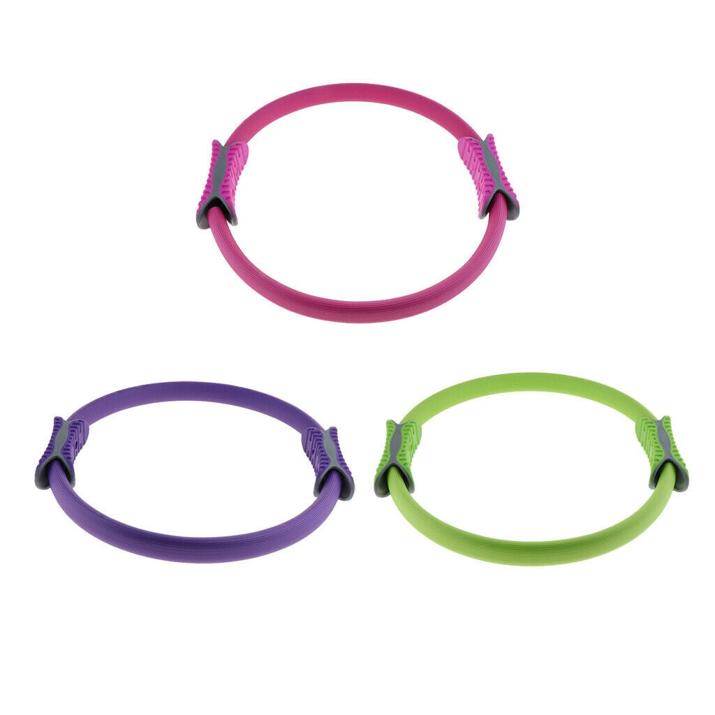 Dual Grip Pilates Ring Full Body Toning Fitness Magic Circle Exercise Purple