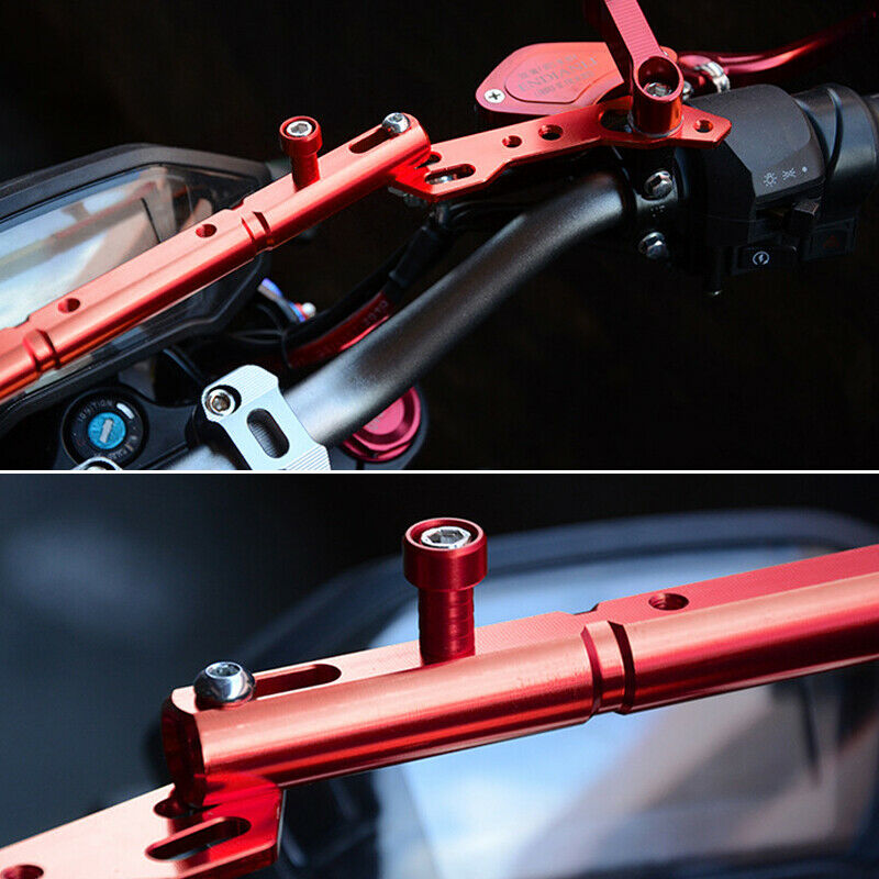 Motorcycle Scooter CNC Aluminum Balance Cross Handlebar Strength Lever Bar Red