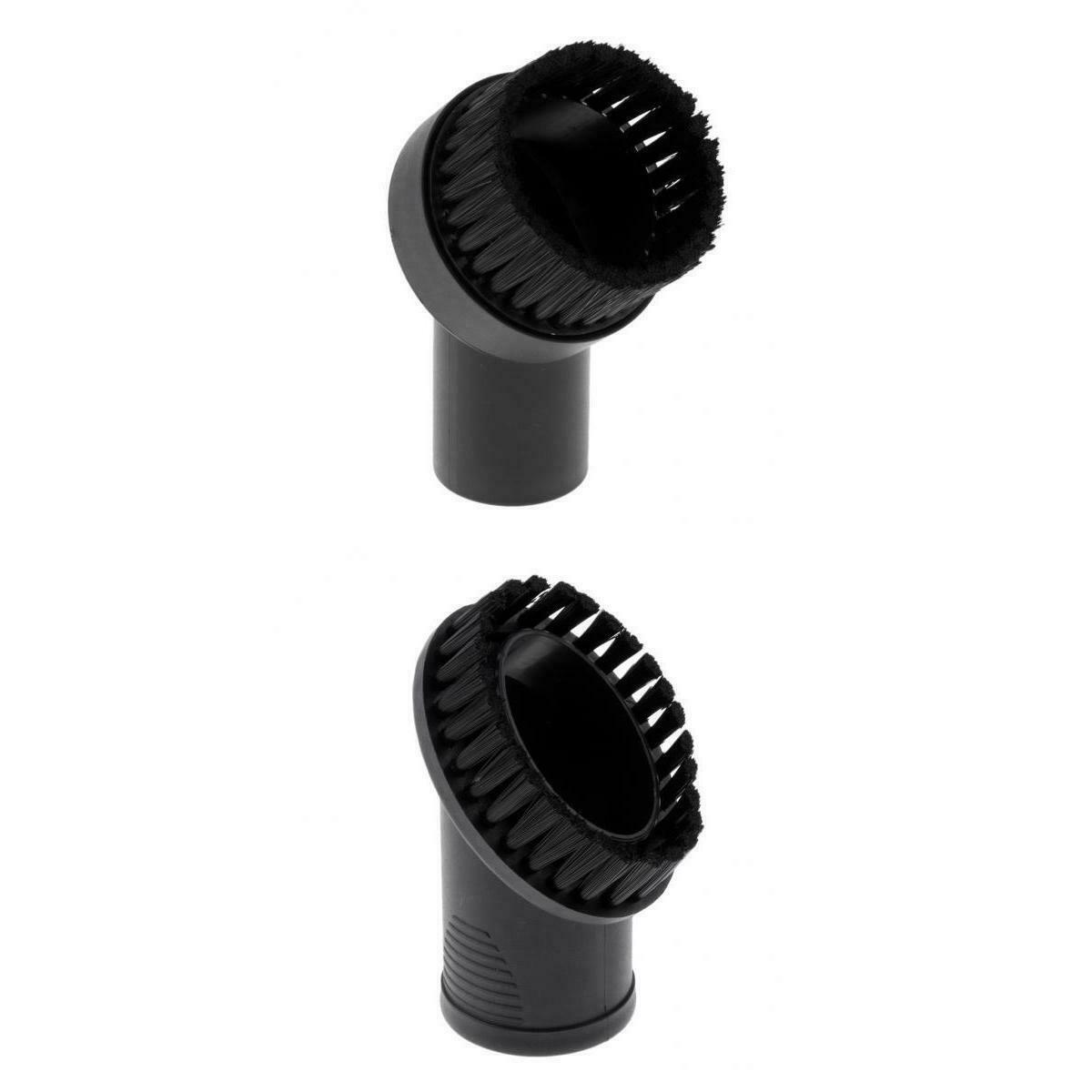 2 pcs Universal 32mm/1.25" Dia. Vacuum Bristle Brushes Dust Brush Black