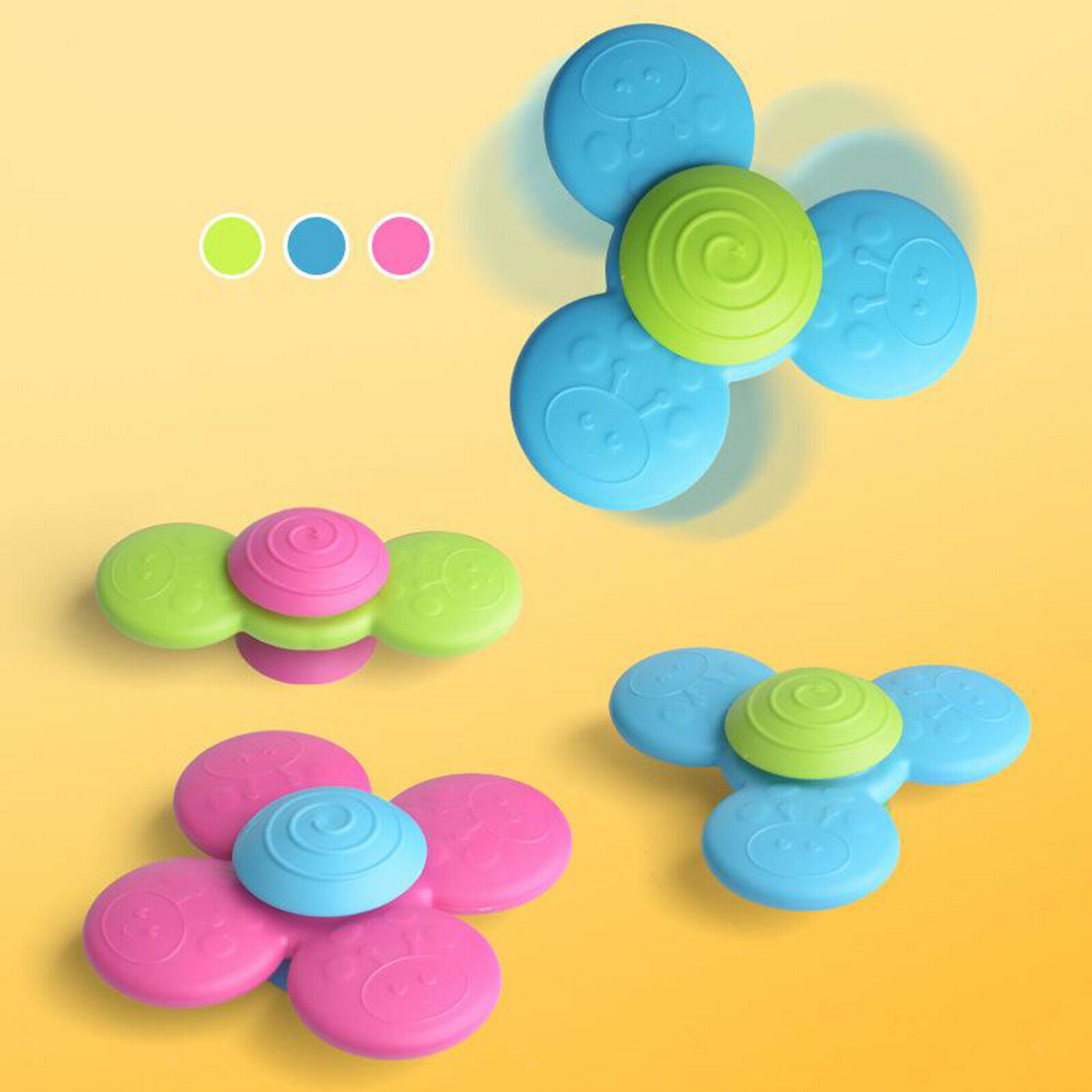 Suction Cup Spinning Top Table Game Baby Sucker Gyros Toys Fridge Magnet