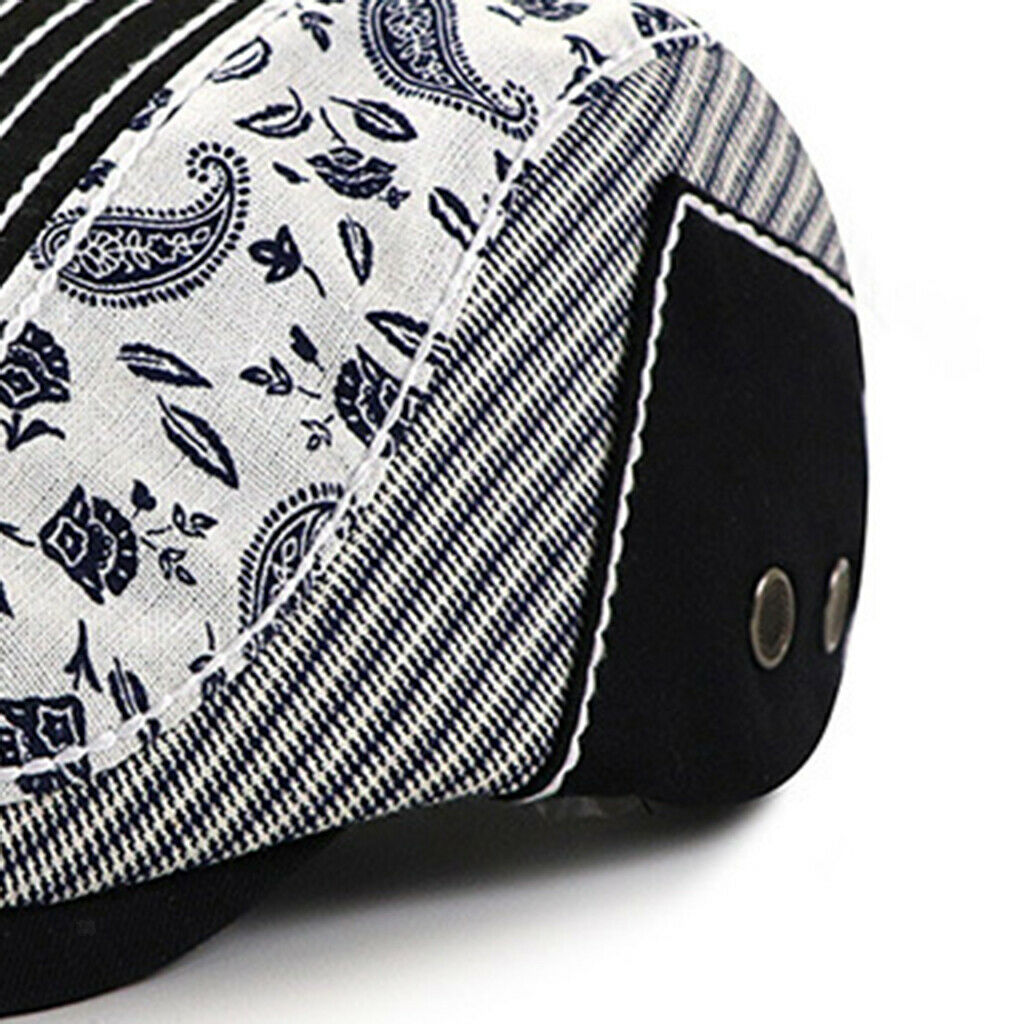 2pcs Men Patchwork Paisley Flat   Summer Baker  Newsboy   Sun Hat