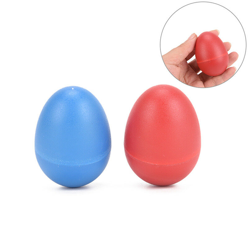 2pcs/lot plastic egg maraca rattles shaker percussion kid musical to.l8