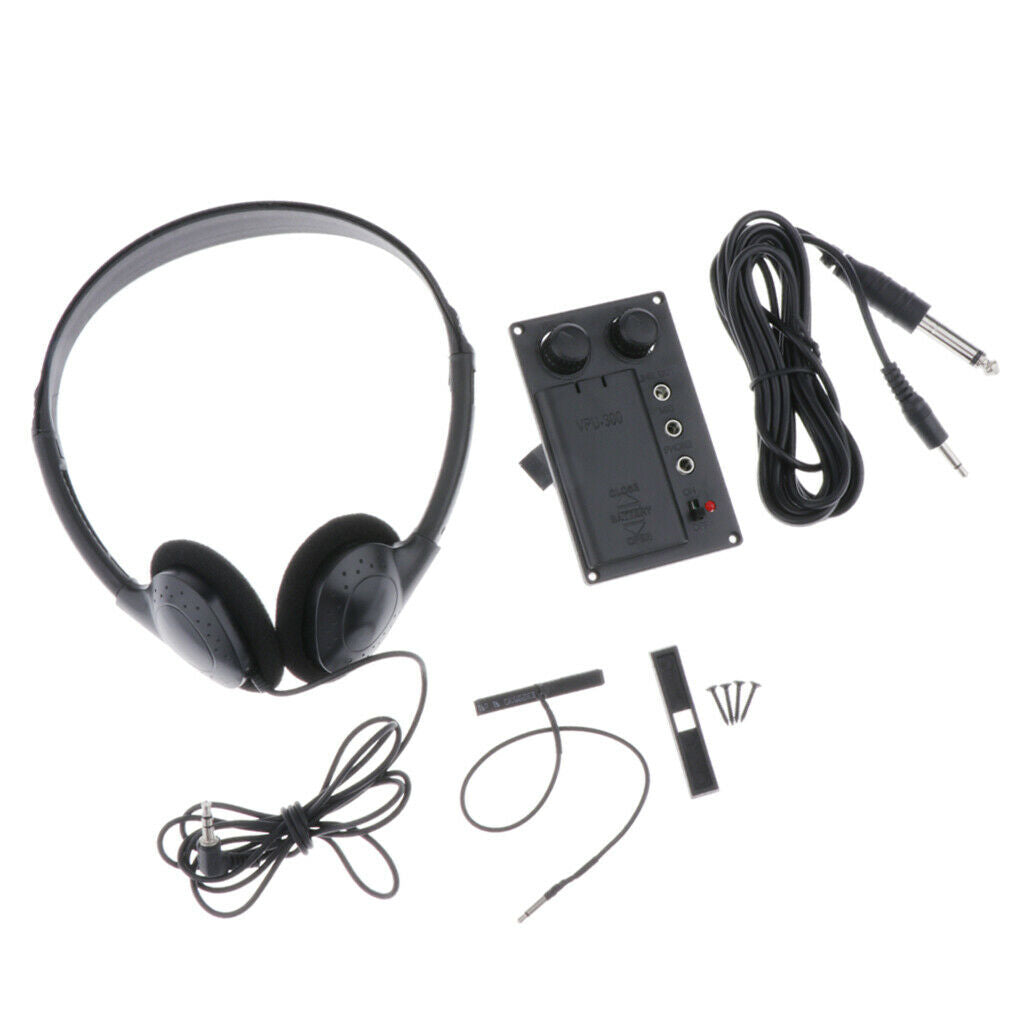 1 Set Violin Equalizer Pickup Preamp EQ Piezo, Violin Accessory DIY with Plug