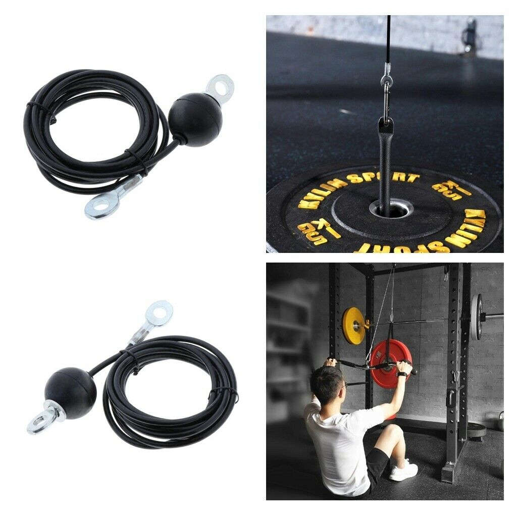 2x Fitness DIY Pulley Cable Bicep Tricep Arm Rope