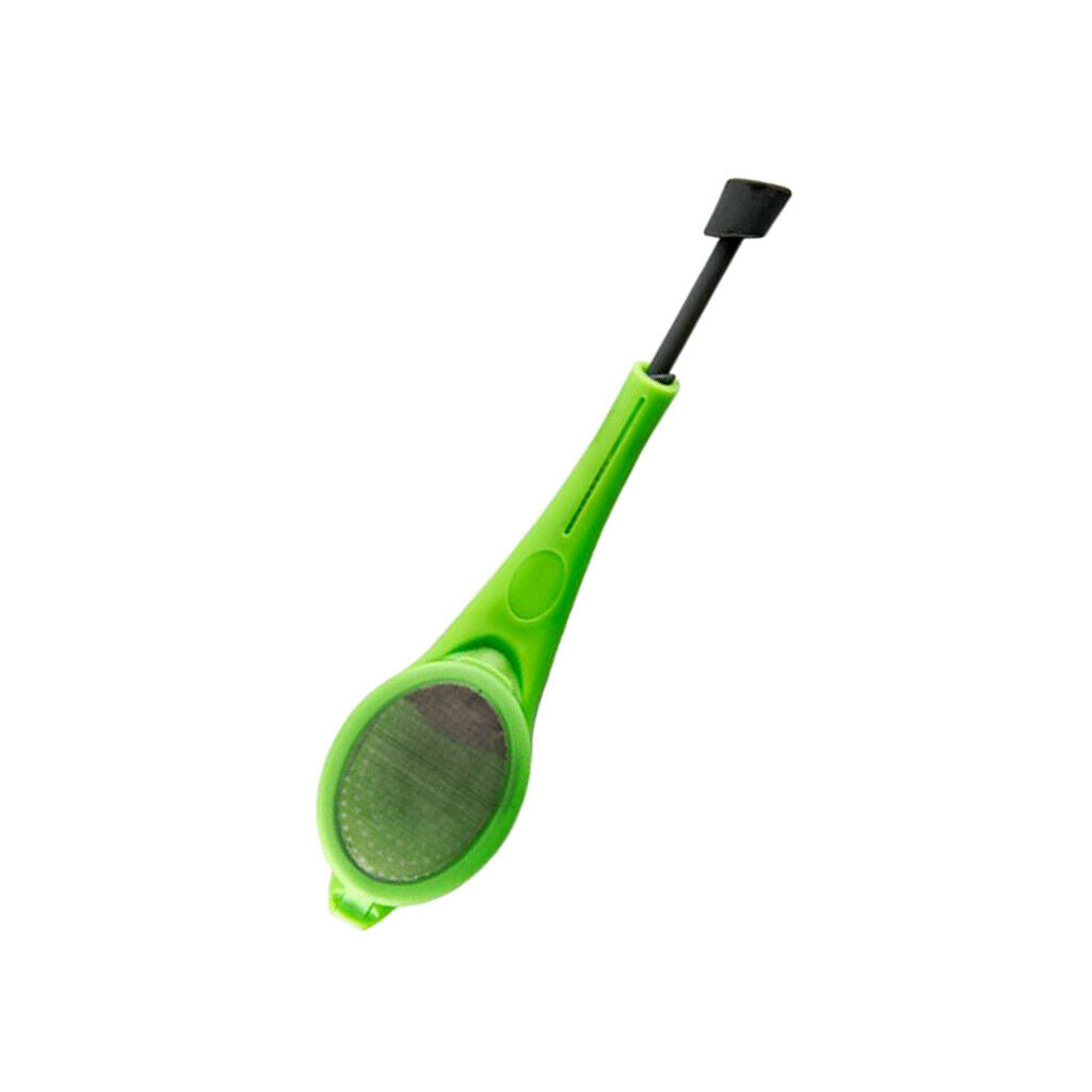 Hand press filter silicone tea infuser loose tea leaf strainer green