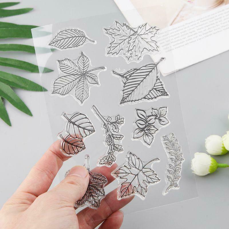 Leaf Silicone Clear Seal Stamp DIY Scrapbooking Embossing Photo Album Decorative