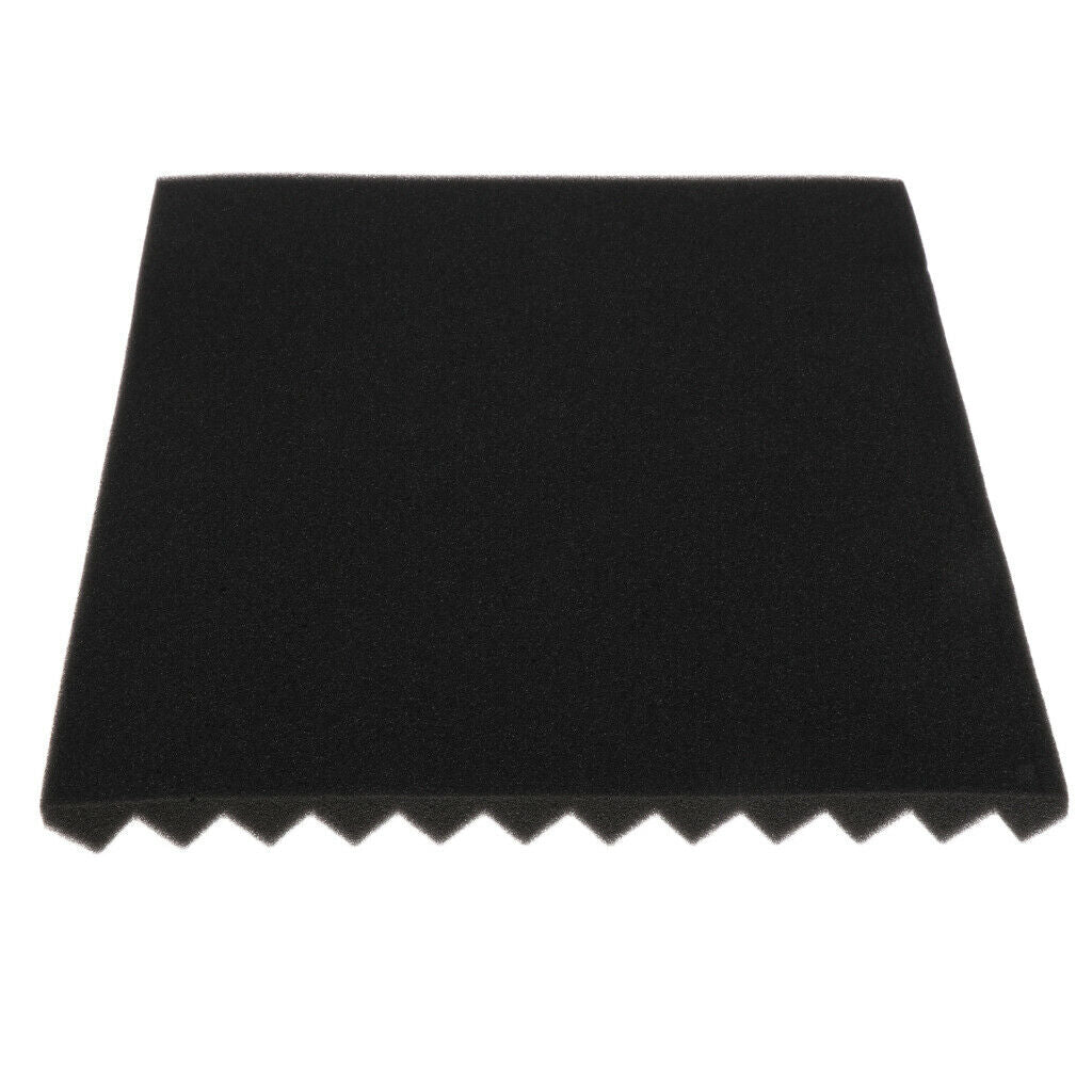 6pcs Acoustic Foam Black Wedge Panel Wall Studio Sound Proof Thick Board